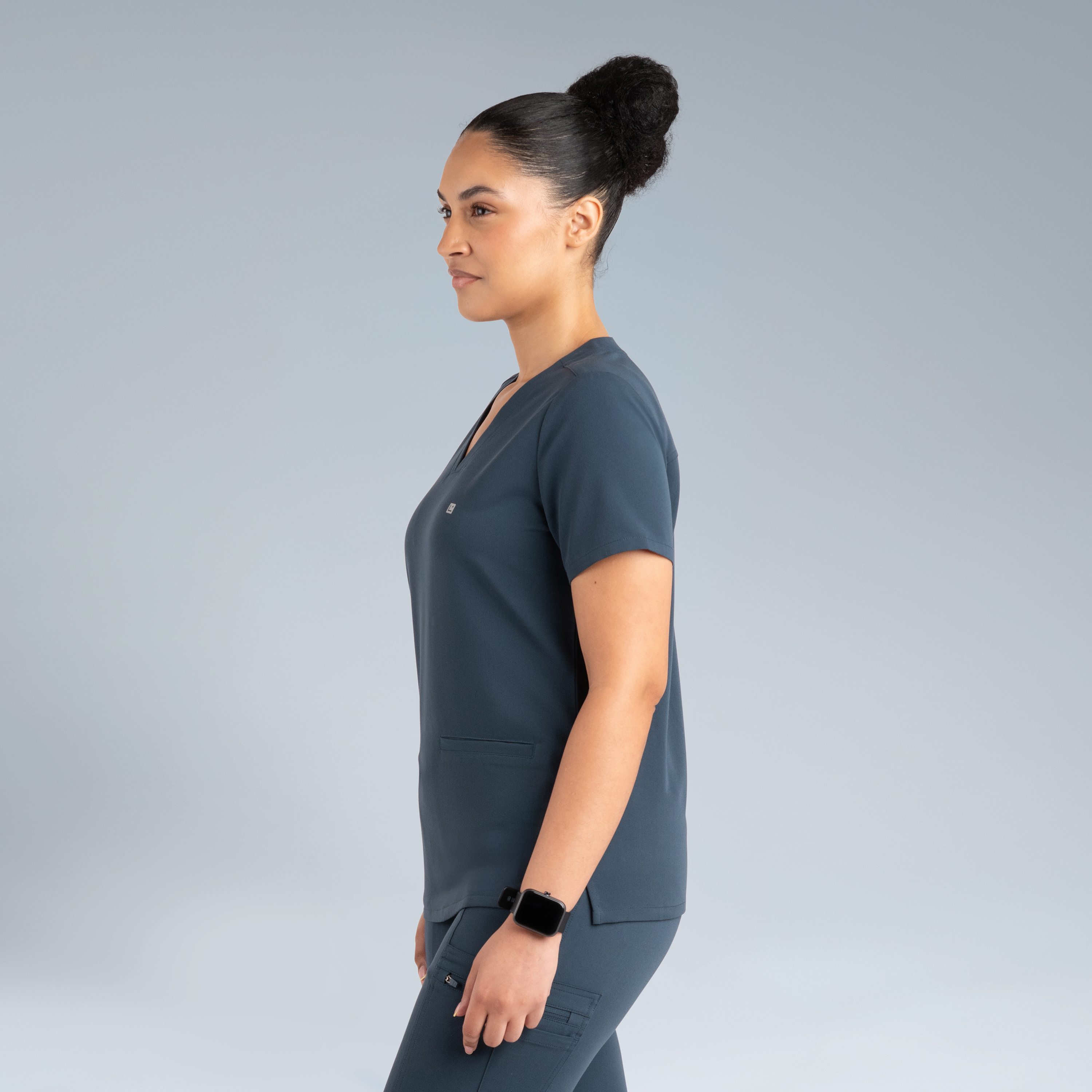 Athena Women's Scrub Top Storm Gray