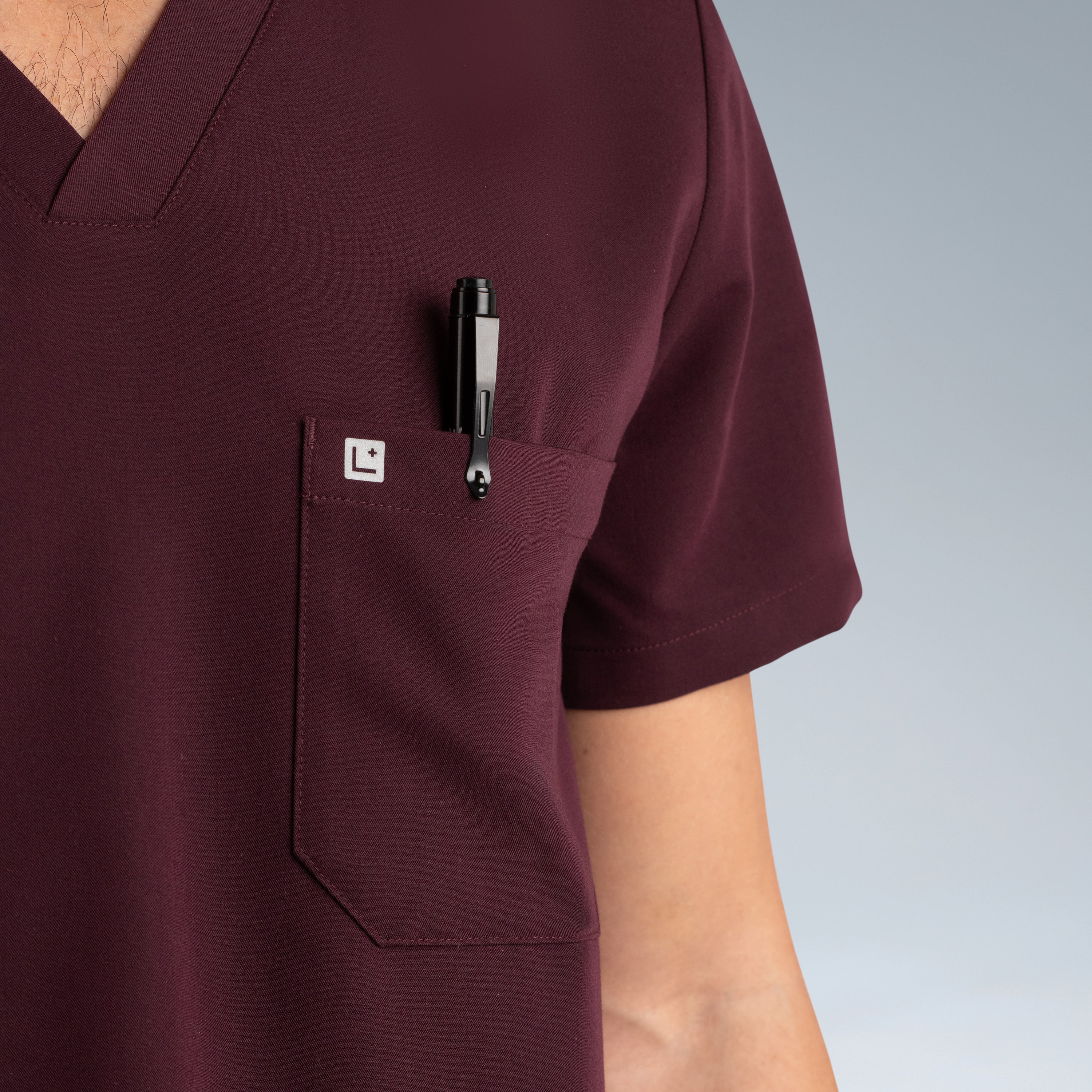 Calypso Womens Scrub Top Plum Noir