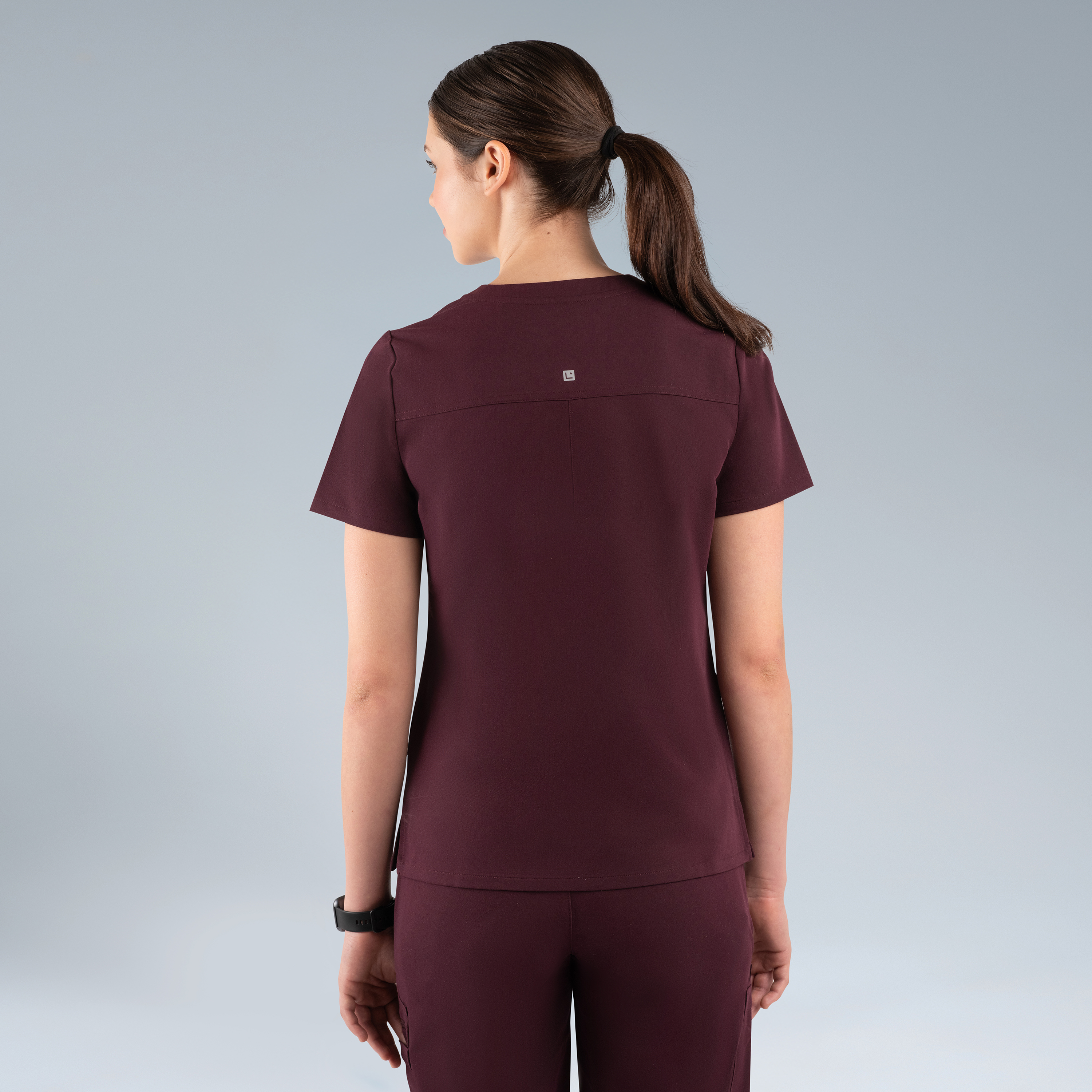 Calypso Womens Scrub Top Plum Noir