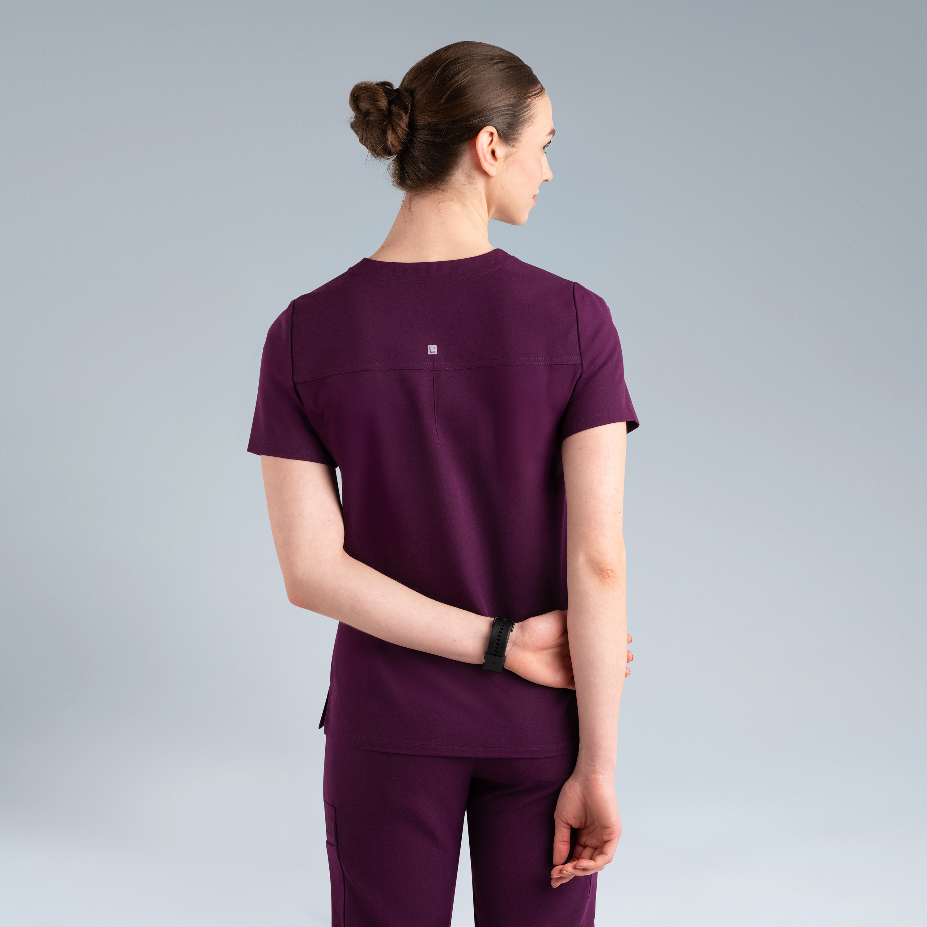 Calypso Womens Scrub Top Purple Wine
