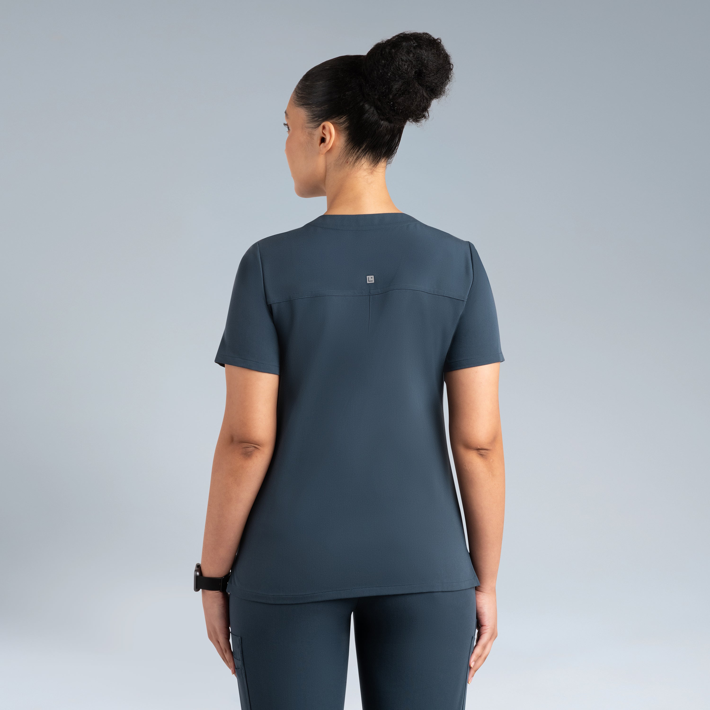 Calypso Womens Scrub Top Storm Gray