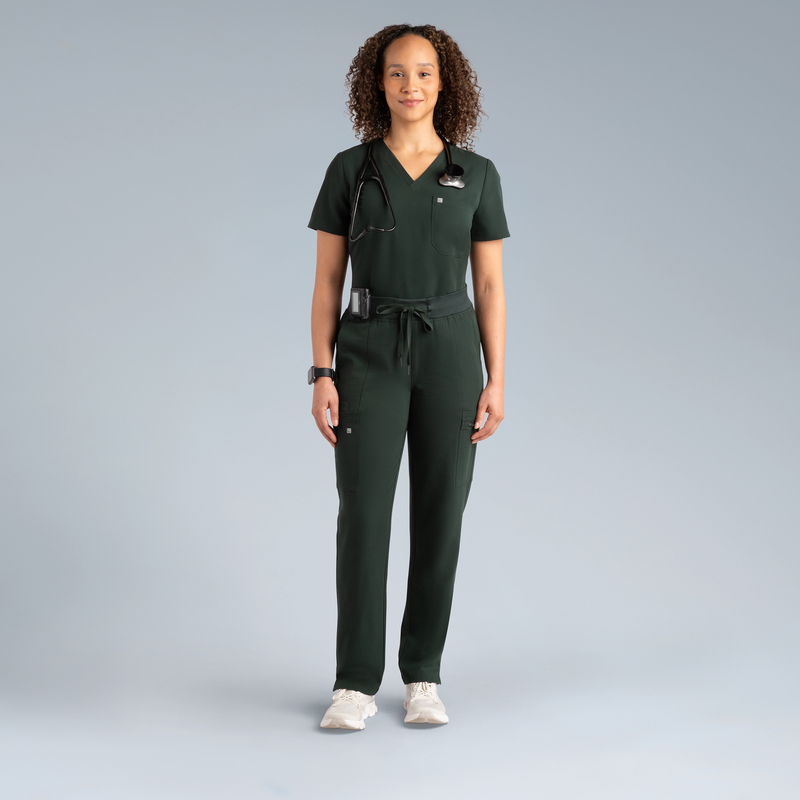 Gaya Womens Scrub Pant Deep Forest Green