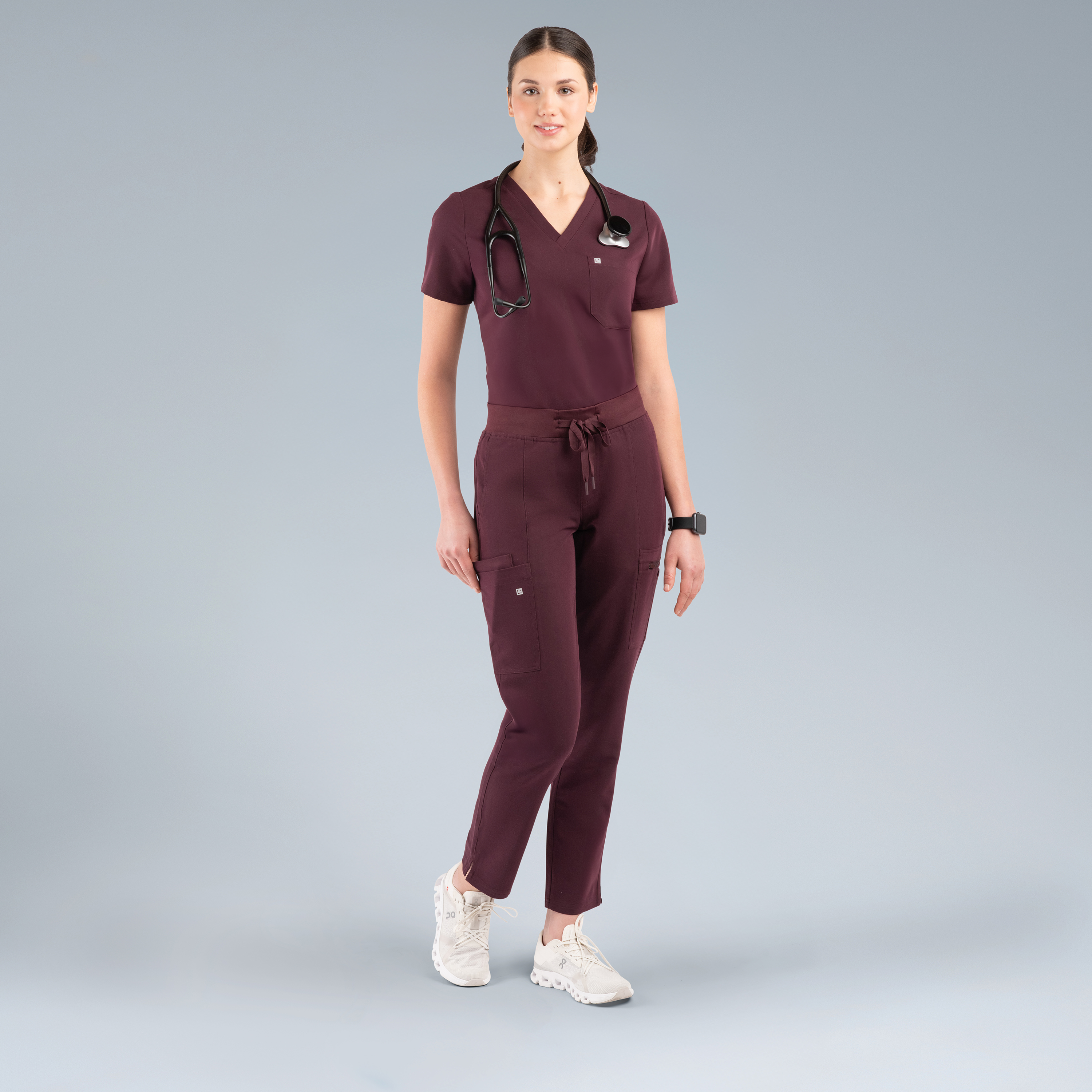 Gaya Womens Scrub Pant Plum Noir