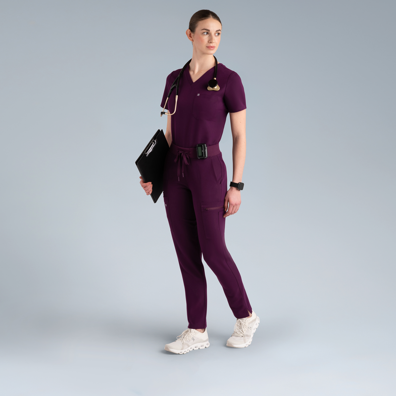 Gaya Womens Scrub Pant Purple Wine