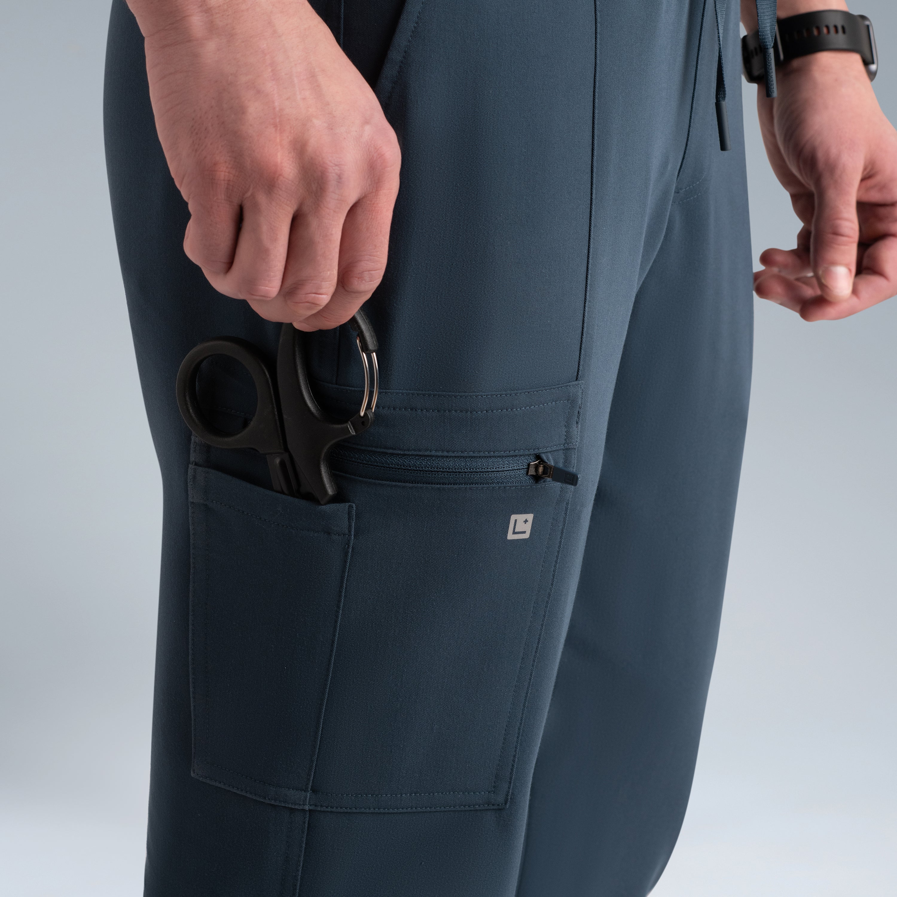 Kronos Mens Jogger  Scrub Pants Storm Gray