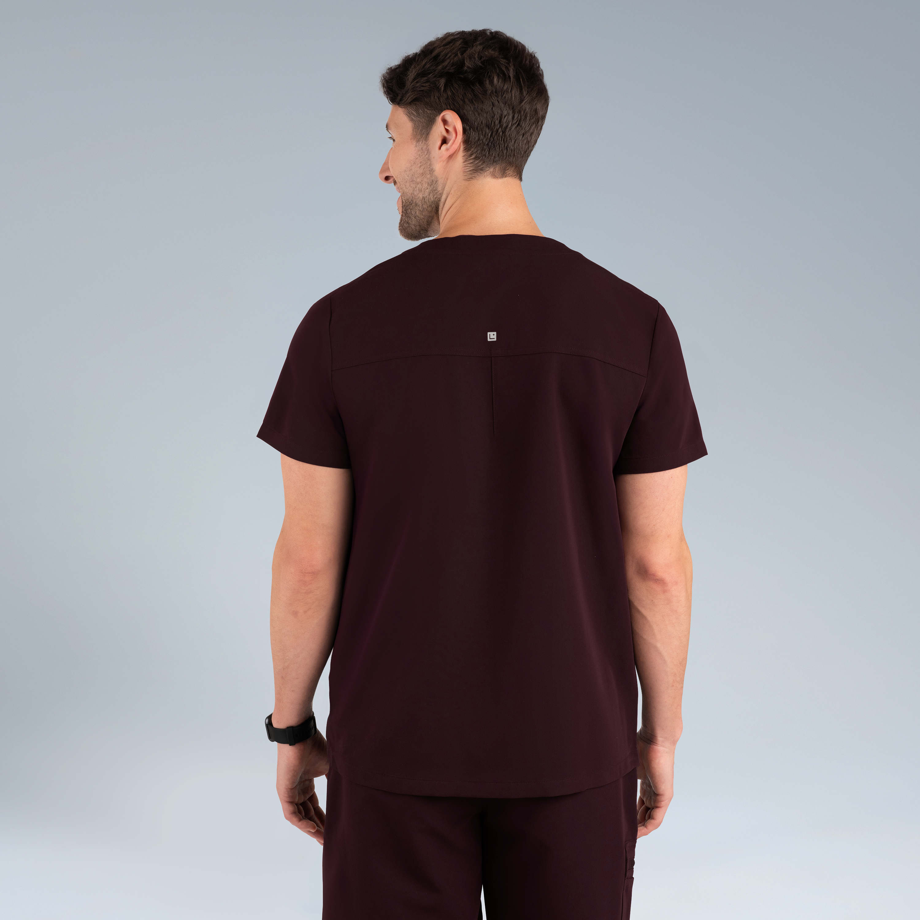 Neo Mens Scrub Top Plum Noir