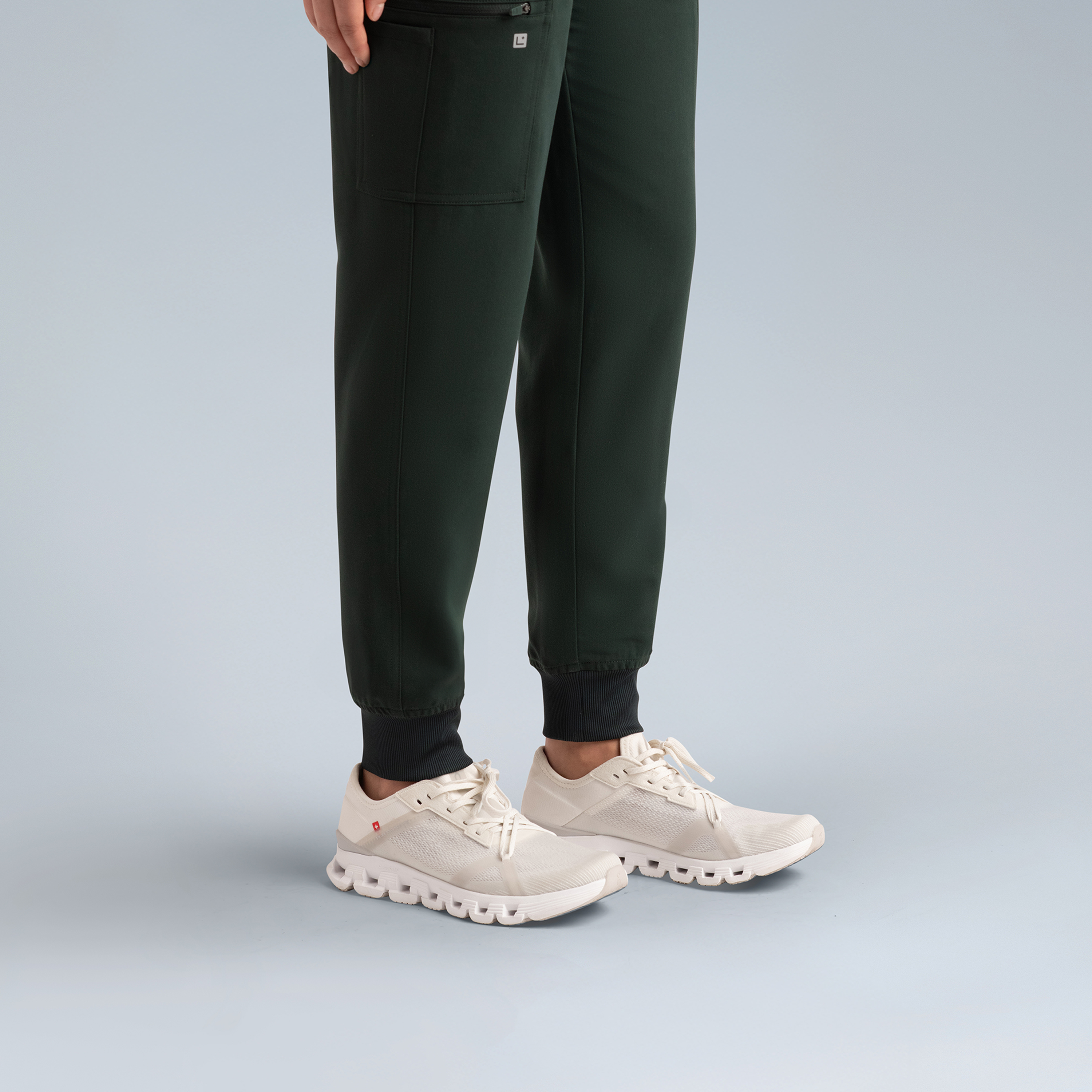Selena Womens Jogger Scrub Pants Deep Forest Green