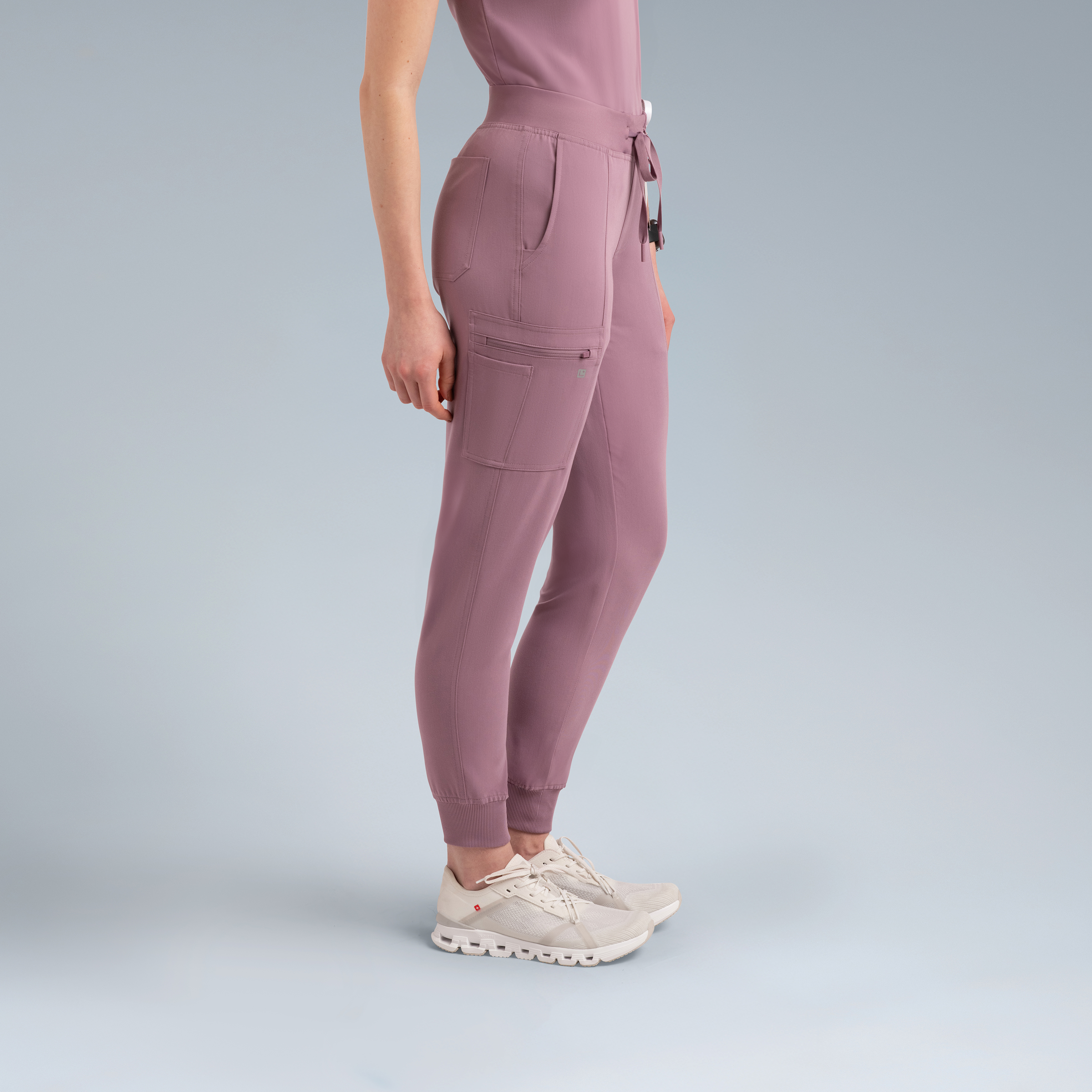 Selena Womens Jogger Scrub Pants Lilac Haze