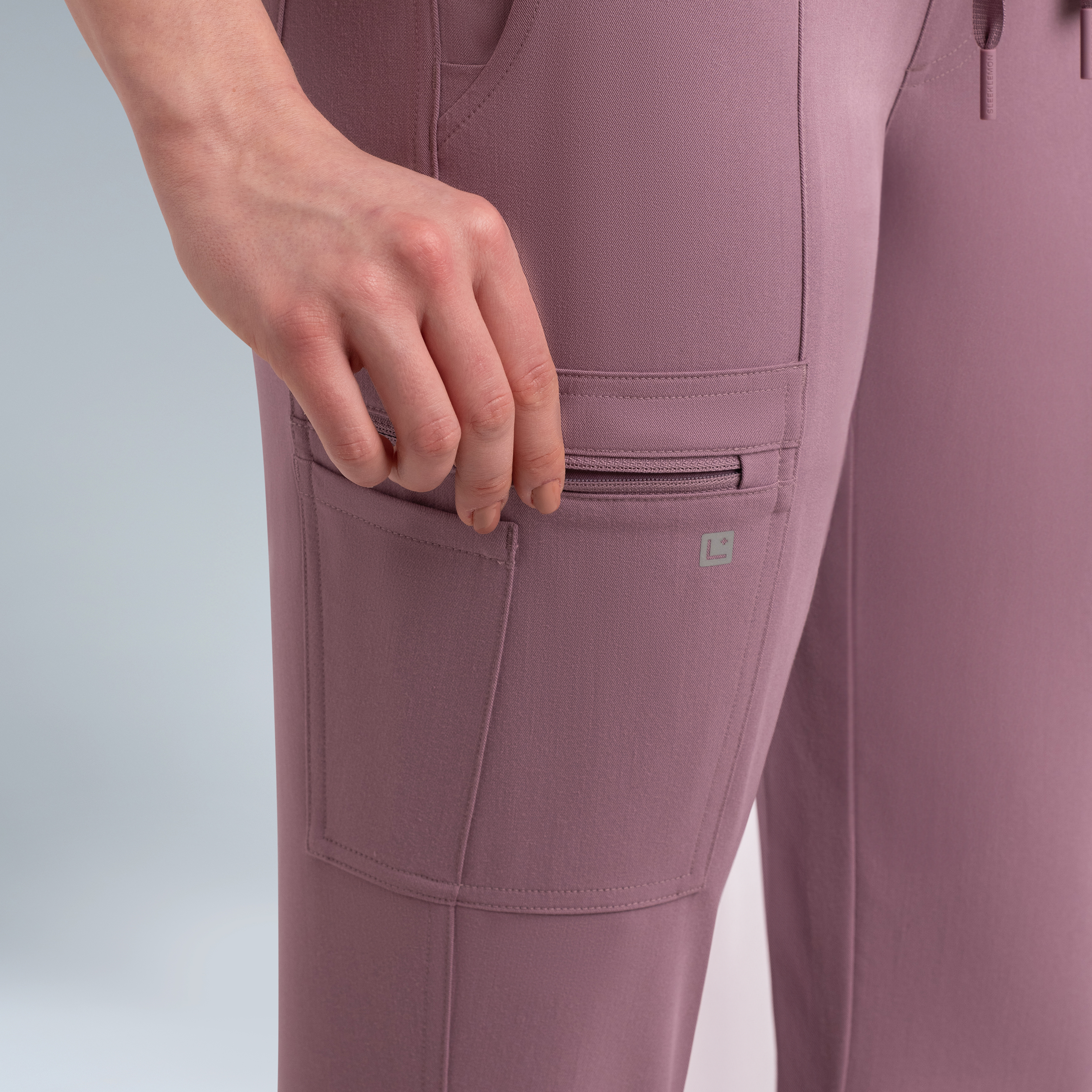 Selena Womens Jogger Scrub Pants Lilac Haze