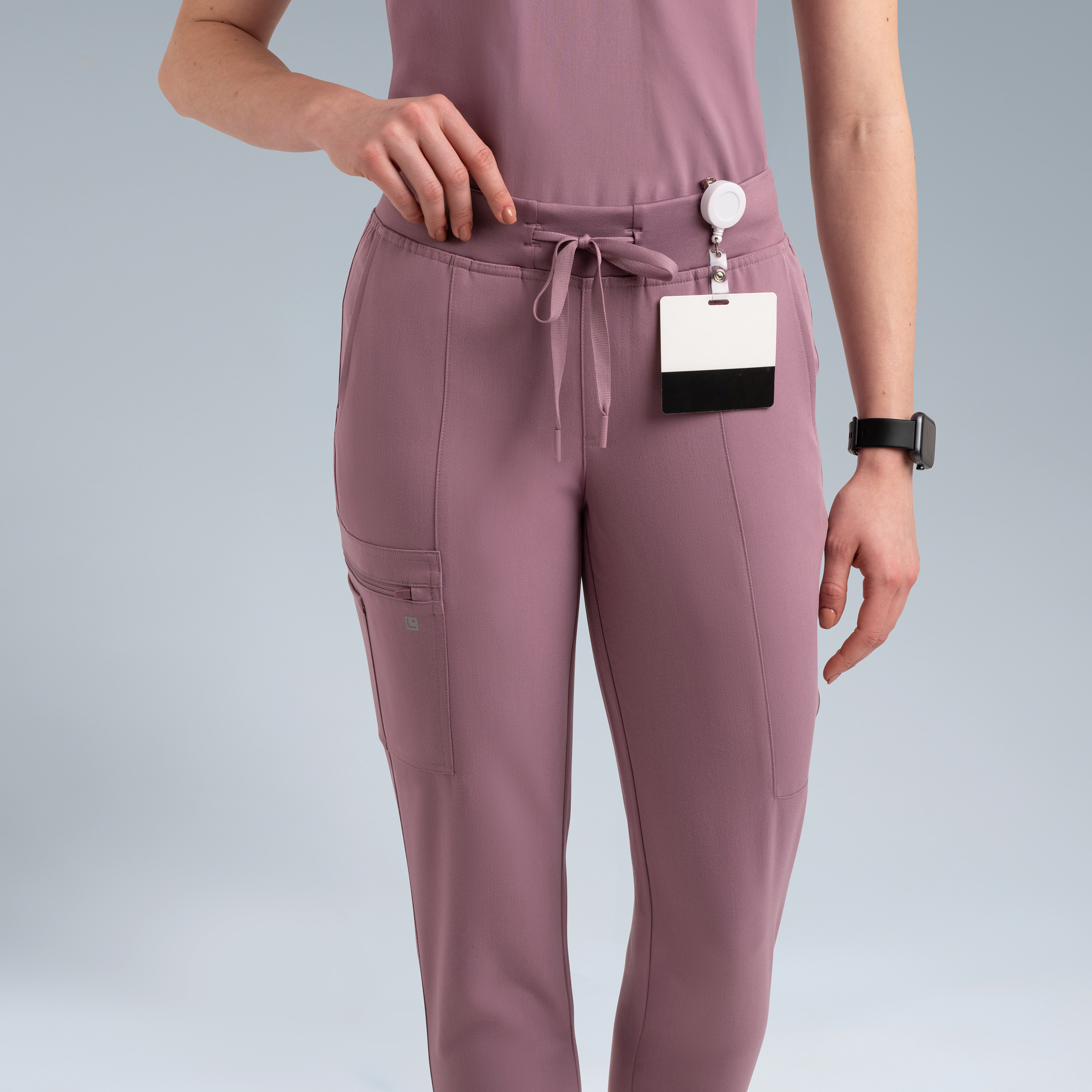 Selena Womens Jogger Scrub Pants Lilac Haze