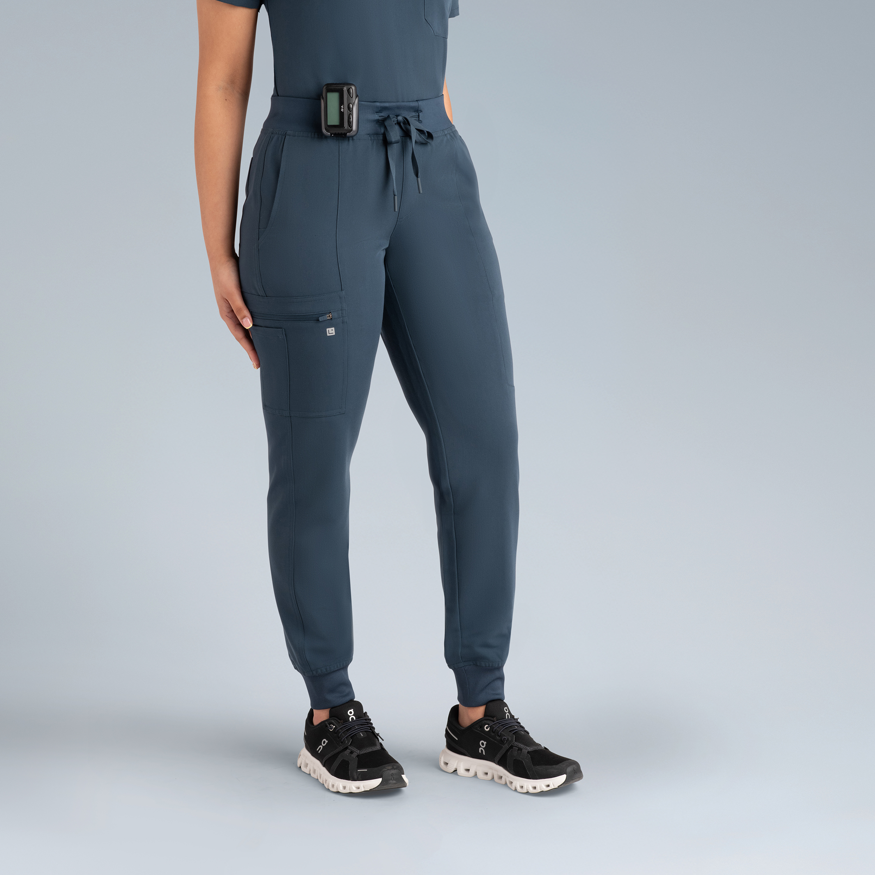 Selena Womens Jogger Scrub Pants Storm Gray