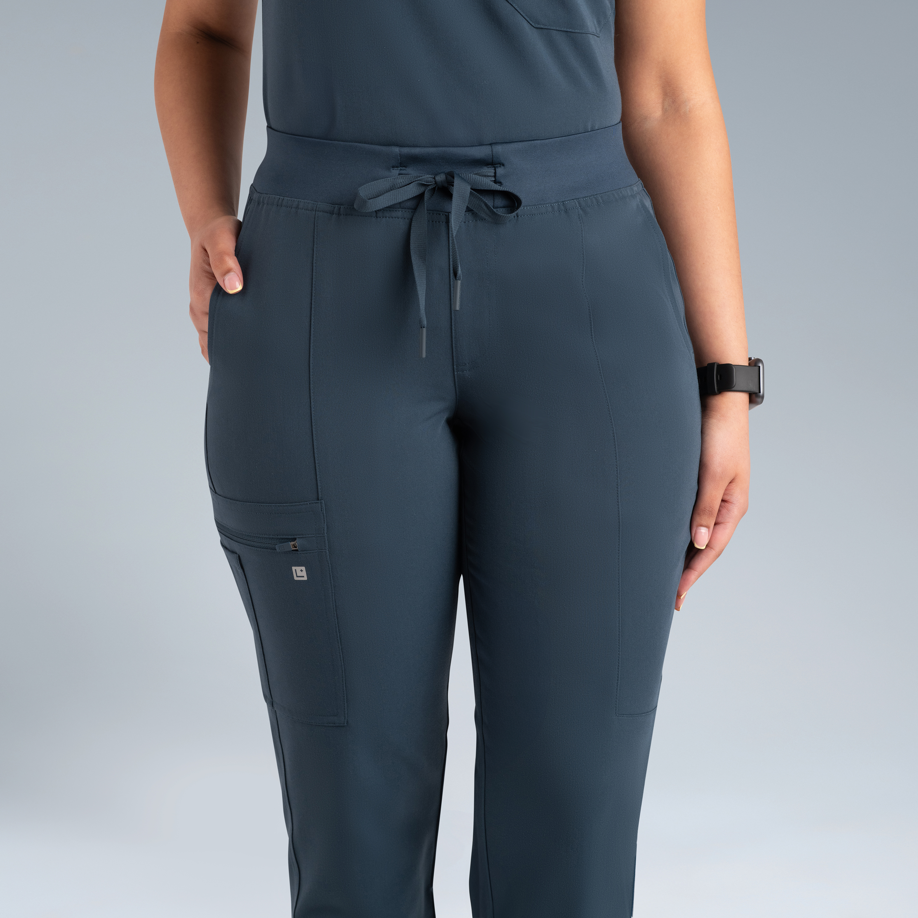 Selena Womens Jogger Scrub Pants Storm Gray